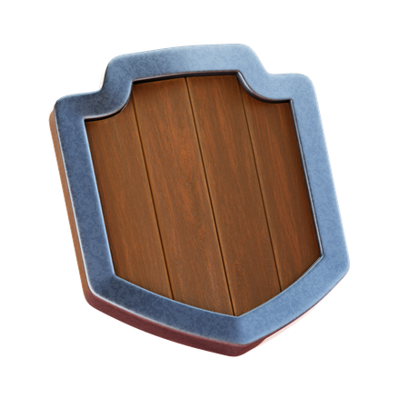 Bouclier en bois  3D Icon