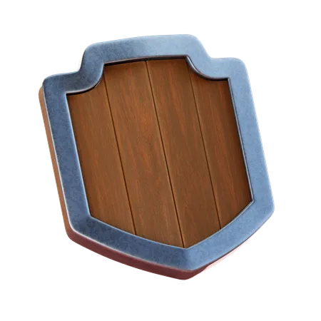 Bouclier en bois  3D Icon