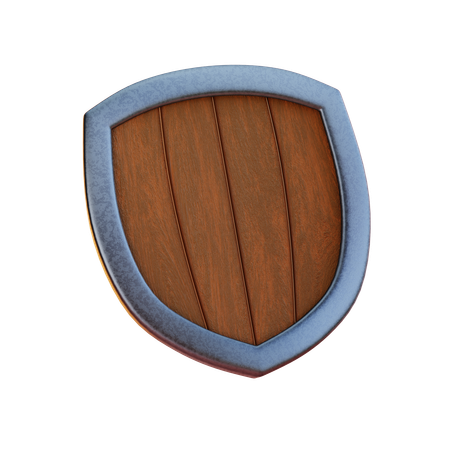 Bouclier en bois  3D Icon