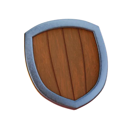 Bouclier en bois  3D Icon