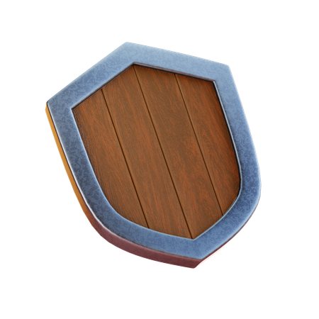 Bouclier en bois  3D Icon