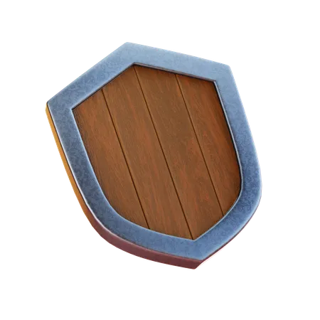 Bouclier en bois  3D Icon