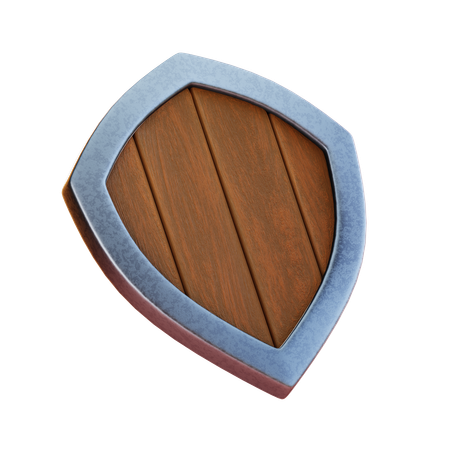 Bouclier en bois  3D Icon