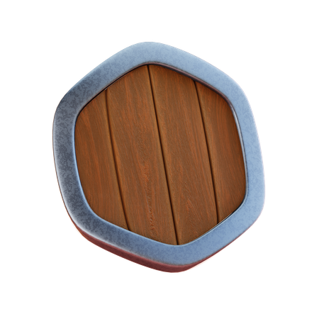 Bouclier en bois  3D Icon