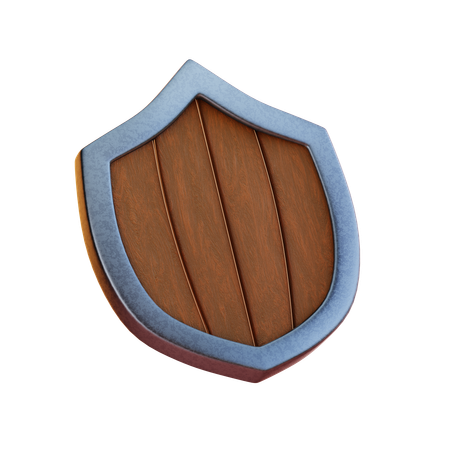 Bouclier en bois  3D Icon