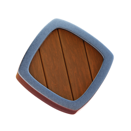 Bouclier en bois  3D Icon