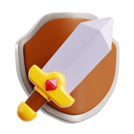 Épée de bouclier  3D Icon