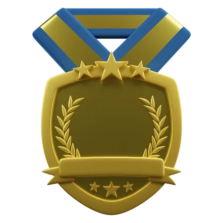 Médaille de bouclier  3D Illustration