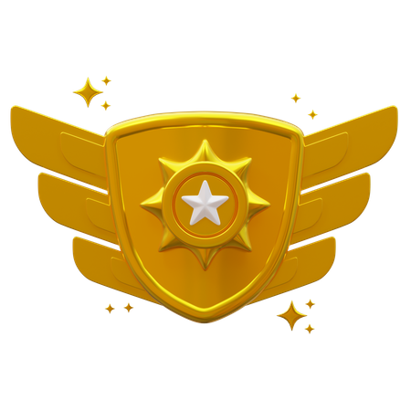 Médaille de bouclier  3D Icon