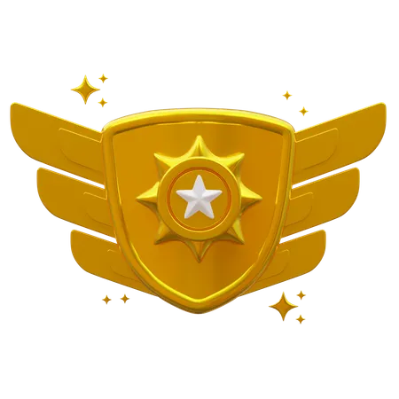 Médaille de bouclier  3D Icon