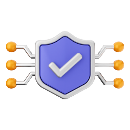 Bouclier de protection de sécurité  3D Icon