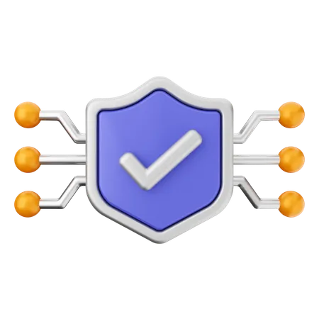 Bouclier de protection de sécurité  3D Icon