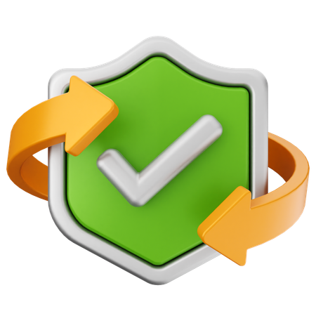 Bouclier de protection de sécurité  3D Icon