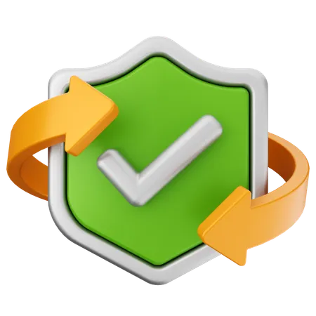 Bouclier de protection de sécurité  3D Icon