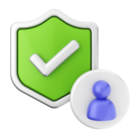 Bouclier de protection de sécurité  3D Icon