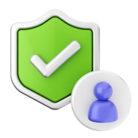 Bouclier de protection de sécurité  3D Icon