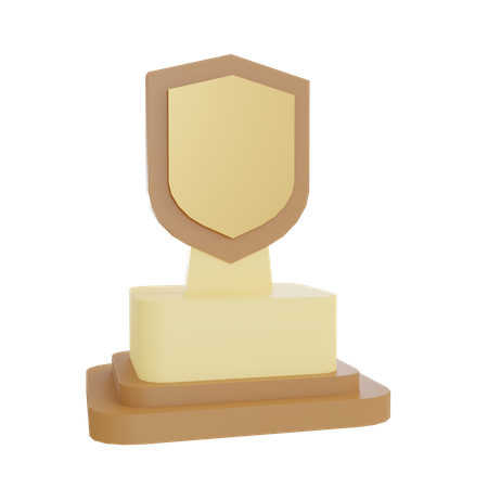 Trophée du bouclier  3D Illustration