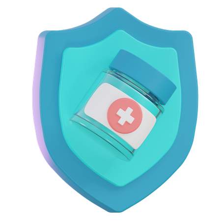 Bouclier vaccinal  3D Icon