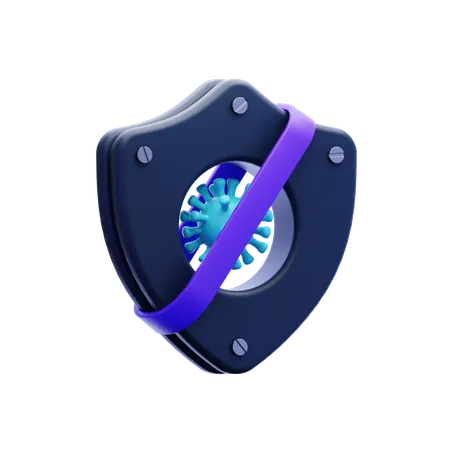 Virus du bouclier  3D Icon