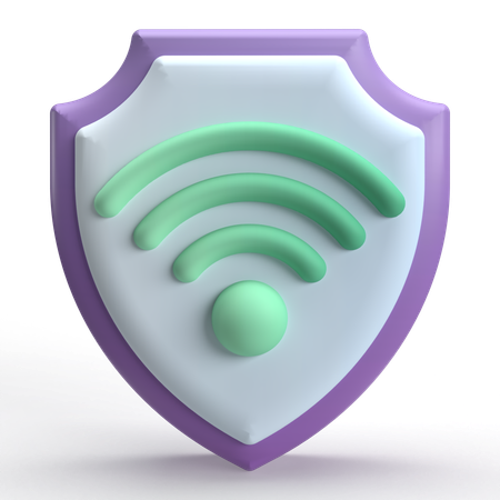 Bouclier wifi  3D Icon