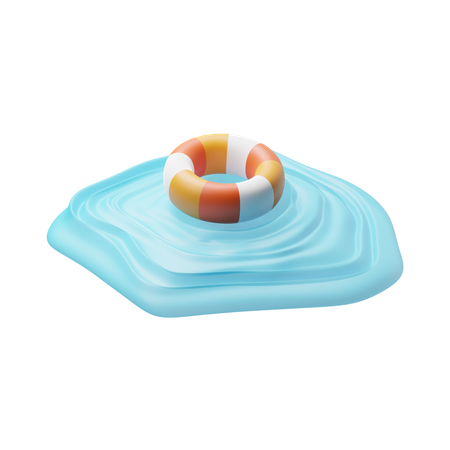 Bouée de natation sur l'eau  3D Icon