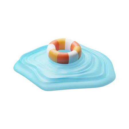 Bouée de natation sur l'eau  3D Icon