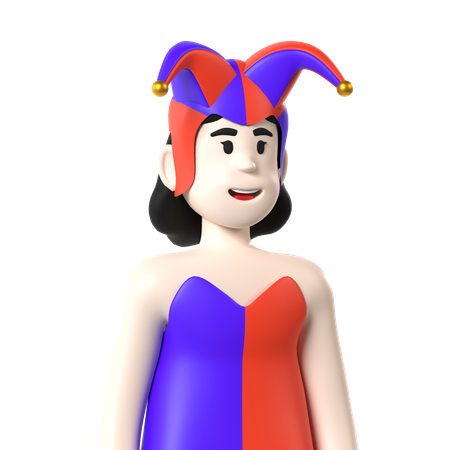 Clown bouffon  3D Icon