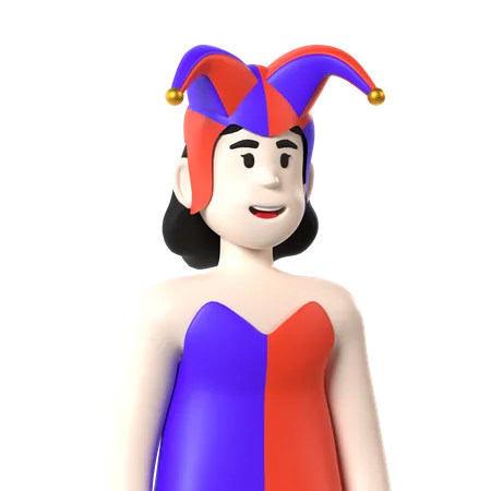 Clown bouffon  3D Icon