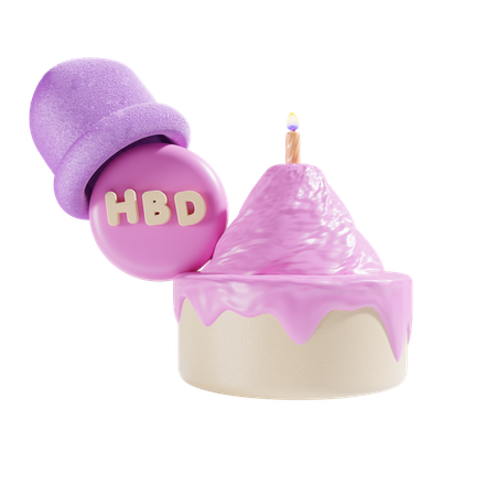 Bougie d'anniversaire  3D Icon