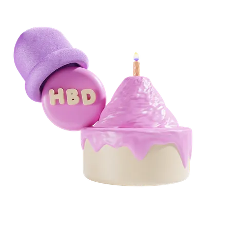 Bougie d'anniversaire  3D Icon