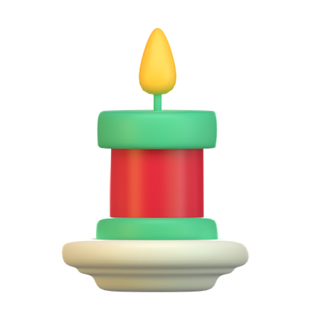 Bougie de Noël  3D Icon