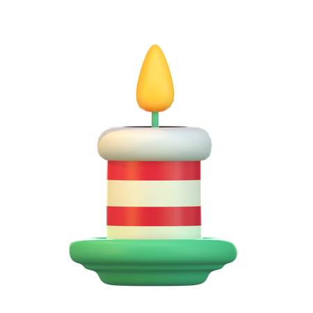 Bougie de Noël  3D Icon