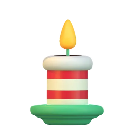 Bougie de Noël  3D Icon