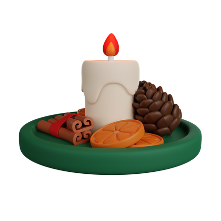 Bougie de Noël  3D Icon