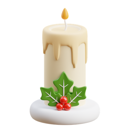 Bougie de Noël  3D Icon