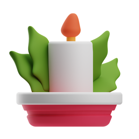 Bougie de Noël  3D Icon