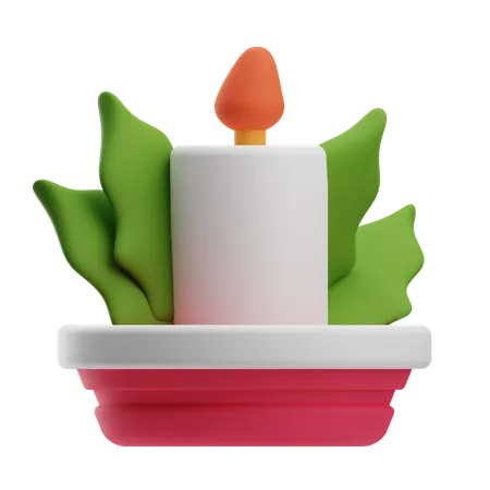 Bougie de Noël  3D Icon