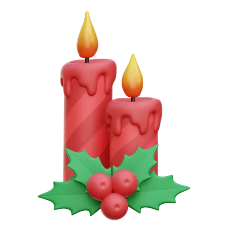 Bougie de Noël  3D Icon