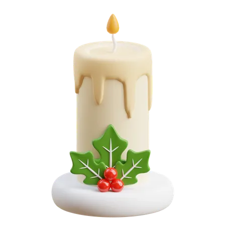 Bougie de Noël  3D Icon