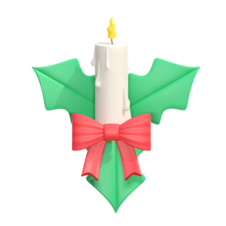 Bougie de Noël  3D Icon