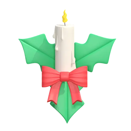 Bougie de Noël  3D Icon