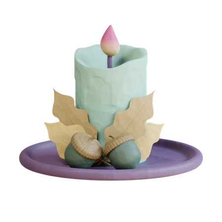 Bougie de Thanksgiving  3D Icon