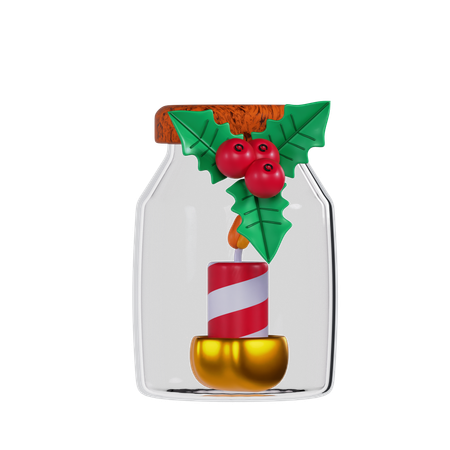 Bougie en bouteille  3D Icon