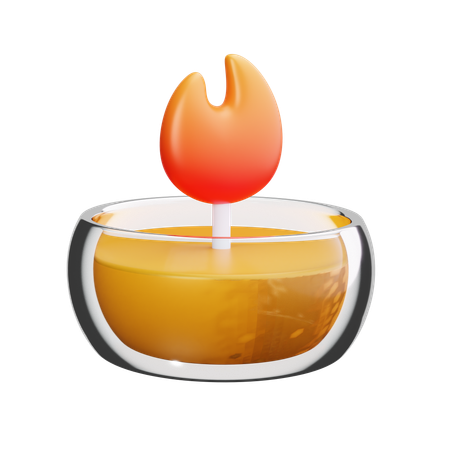 Flamme de bougie  3D Icon