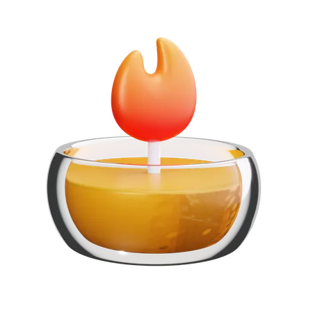 Flamme de bougie  3D Icon