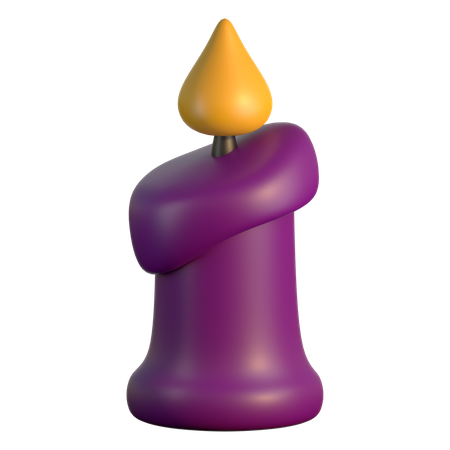 Bougie d'Halloween  3D Icon