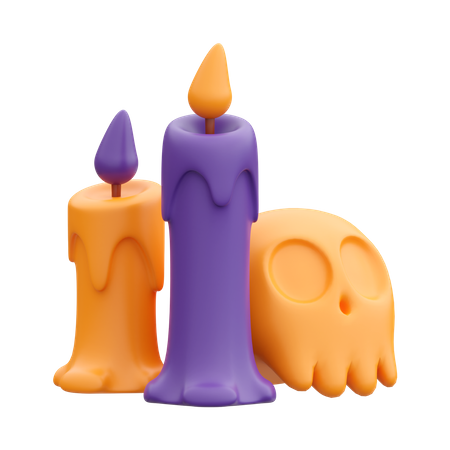 Bougie d'Halloween  3D Icon