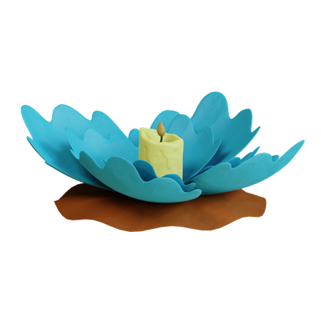 Bougie lotus  3D Icon