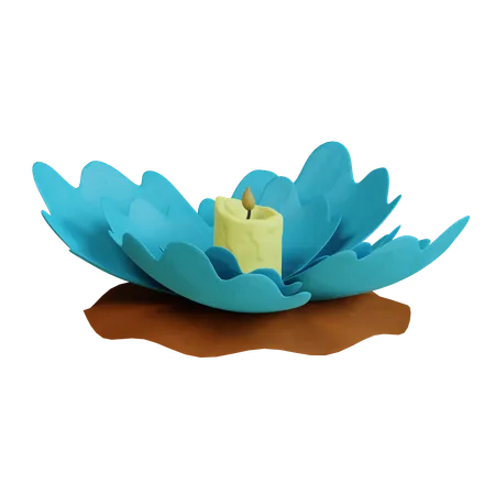 Bougie lotus  3D Icon