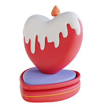 Bougie de la Saint-Valentin  3D Icon